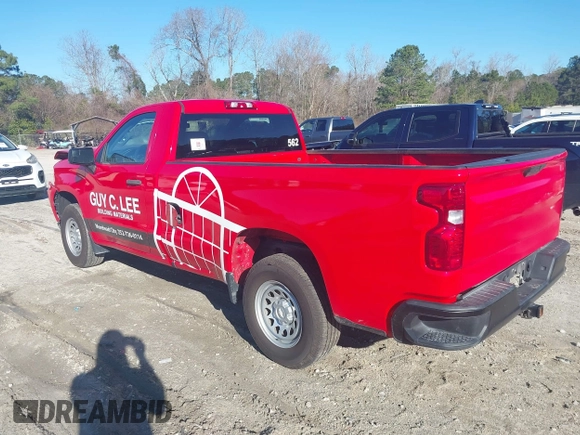 2020 Chevrolet Silverado 1500 Work Truck with VIN 3GCNWAEH3LG345516, listed as a IAAI auction lot 41593718 with 76,297 mi miles. Bid and sale history available at carsss.com. Image 3.