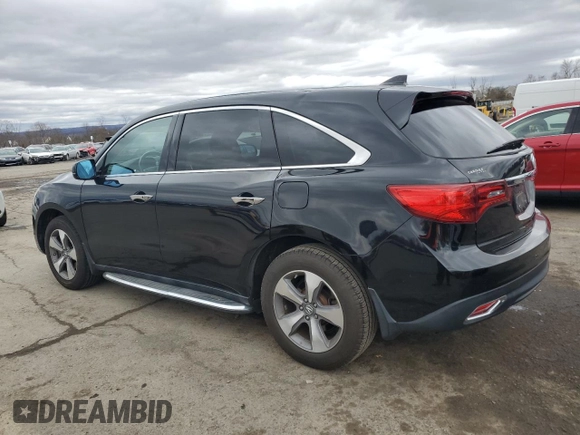 2015 Acura MDX with VIN 5FRYD4H28FB017710, listed as a Copart auction lot 48606695 with 97,143 mi miles and Salvage title. Bid and sale history available at DreamBid. Image 2.