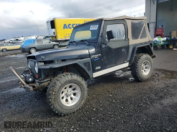 1998 Jeep Wrangler Sport with VIN 1J4FY19S5WP717503, listed as a Copart auction lot 49188195 with 180,717 mi miles and Salvage Title. Bid and sale history available at carsss.com. Image 1.
