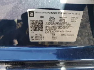 2021 Chevrolet Silverado 1500 RST with VIN 3GCPWDET9MG270708, listed as a Copart auction lot 87276814 with Not Provided miles and Salvage Title. Bid and sale history available at DreamBid. Image 13.