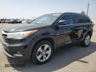 2014 Toyota Highlander Limited with VIN 5TDYKRFH9ES007533, listed as a Copart auction lot 60729365 with 157,913 mi miles and Salvage title. Bid and sale history available at DreamBid. Image 1.