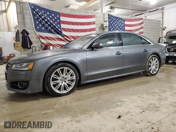 2016 Audi A8 L 4.0T Sport with VIN WAU43AFD2GN007020, listed as a Copart auction lot 43121745 with 51,862 mi miles and Clean Title. Bid and sale history available at carsss.com. Image 1.