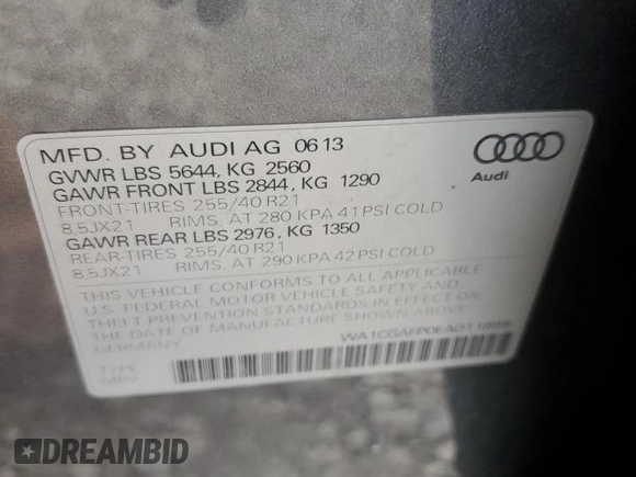 2014 Audi SQ5 Premium Plus z VIN WA1CGAFP0EA011899, wystawiony jako Copart lot #86581494 z przebiegiem 144 559 mil mil oraz Szkoda całkowita • Salvage title. Historia ofert i sprzedaży dostępna na DreamBid. Obrazek 13.