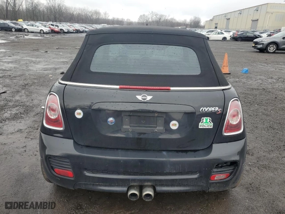 2015 MINI Cooper Convertible S with VIN WMWZP3C51FT708886, listed as a Copart auction lot 46860925 with 105,437 mi miles and Clean Title. Bid and sale history available at carsss.com. Image 6.