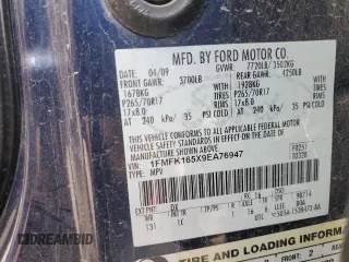 2009 Ford Expedition Max SSV with VIN 1FMFK165X9EA76947, listed as a Copart auction lot 85998464 with 115,803 mi miles and Salvage Title. Bid and sale history available at carsss.com. Image 14.