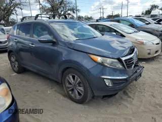 2014 Kia Sportage SX with VIN KNDPC3A63E7568753, listed as a Copart auction lot 80617244 with 143,532 mi miles and Salvage title. Bid and sale history available at DreamBid. Image 4.