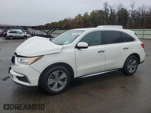 2019 Acura MDX with VIN 5J8YD4H39KL026614, listed as a Copart auction lot 42125985 with 56,809 mi miles and Salvage Title. Bid and sale history available at carsss.com. Image 1.