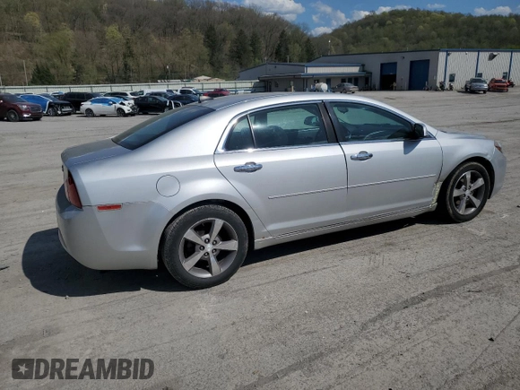 2012 Chevrolet Malibu 1LT with VIN 1G1ZC5E05CF177268, listed as a Copart auction lot 54418095 with 153,479 mi miles and Salvage Title. Bid and sale history available at DreamBid. Image 3.