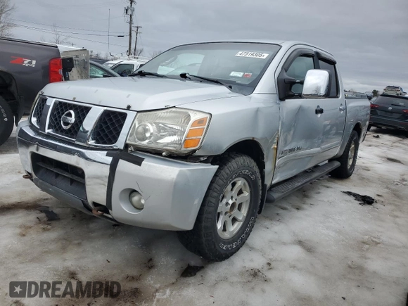 2005 Nissan Titan LE with VIN 1N6AA07B75N502911, listed as a Copart auction lot 47319305 with 208,218 mi miles and Clean Title. Bid and sale history available at carsss.com. Image 1.
