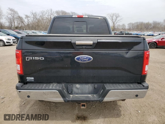 2017 Ford F-150 XL with VIN 1FTEW1EP4HKC59025, listed as a Copart auction lot 51977675 with 153,160 mi miles and Salvage title. Bid and sale history available at DreamBid. Image 6.