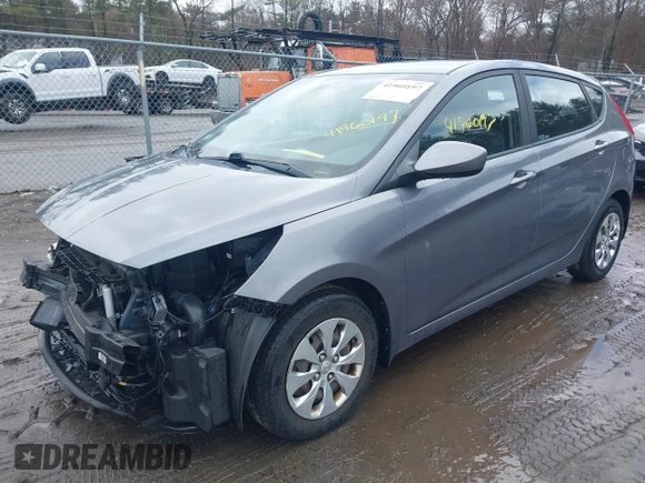 2015 Hyundai Accent GS with VIN KMHCT5AE5FU227418, listed as a IAAI auction lot 41960197 with 46,664 mi miles. Bid and sale history available at carsss.com. Image 2.