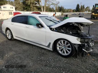 2018 BMW 7 Series 740i with VIN WBA7E2C54JG742779, listed as a Copart auction lot 49012365 with 0 mi miles and Clean Title. Bid and sale history available at carsss.com. Image 4.