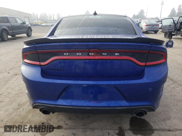2021 Dodge Charger Scat Pack with VIN 2C3CDXGJ4MH570369, listed as a Copart auction lot 83519714 with 81,261 mi miles and Salvage Title. Bid and sale history available at DreamBid. Image 6.