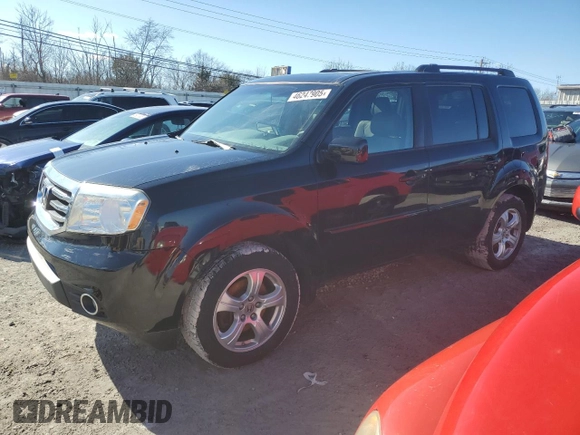 2013 Honda Pilot EX-L with VIN 5FNYF4H56DB047288, listed as a Copart auction lot 46247905 with 123,453 mi miles and Salvage Title. Bid and sale history available at DreamBid. Image 1.