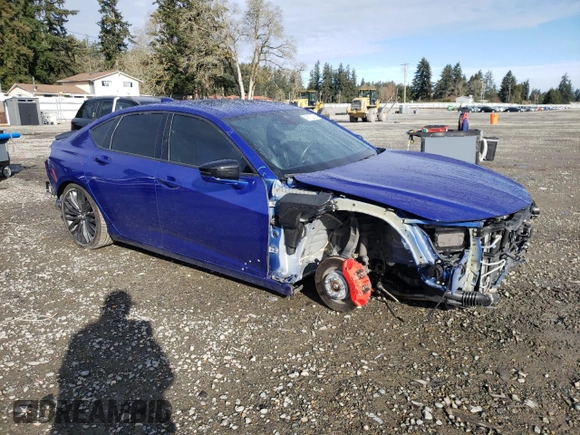 2023 Acura TLX Type S with VIN 19UUB7F06PA001753, listed as a Copart auction lot 48762215 with 30,879 mi miles and Salvage Title. Bid and sale history available at carsss.com. Image 4.