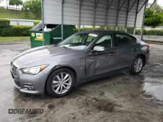 2017 Infiniti Q50 Signature Edition z VIN JN1EV7AR0HM834855, wystawiony jako Copart lot #59423175 z przebiegiem 66 256 mil mil oraz Szkoda całkowita • Salvage title. Historia ofert i sprzedaży dostępna na DreamBid. Obrazek 1.