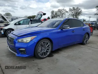 2014 Infiniti Q50 with VIN JN1BV7AP4EM683631, listed as a Copart auction lot 49186235 with 164,443 mi miles and Salvage Title. Bid and sale history available at carsss.com. Image 1.
