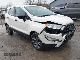 2021 Ford EcoSport S with VIN MAJ3S2FE8MC405765, listed as a IAAI auction lot 41913832 with 63,293 mi miles and . Bid and sale history available at DreamBid. Image 1.