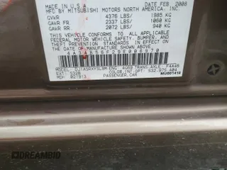 2009 Mitsubishi Galant ES z VIN 4A3AB56F29E006970, wystawiony jako Copart lot #73224694 z przebiegiem Nie podano mil oraz Szkoda całkowita • Salvage title. Historia ofert i sprzedaży dostępna na DreamBid. Obrazek 13.