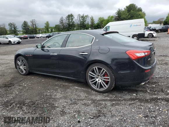 2017 Maserati Ghibli S Q4 with VIN ZAM57RTL3H1218740, listed as a Copart auction lot 55562515 with 72,554 mi miles and Salvage title. Bid and sale history available at DreamBid. Image 2.