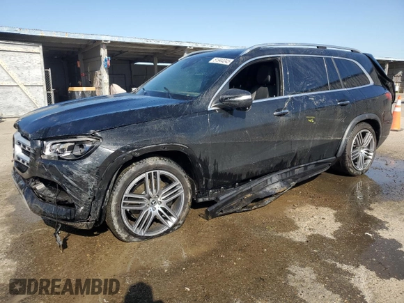 2022 Mercedes-Benz GLS 450 with VIN 4JGFF5KE4NA684739, listed as a Copart auction lot 51944045 with Not Provided miles and Salvage Title. Bid and sale history available at DreamBid. Image 1.