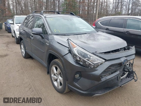 2020 Toyota RAV4 Hybrid Limited with VIN 4T3DWRFV9LU008881, listed as a IAAI auction lot 41672085 with 39,557 mi miles. Bid and sale history available at carsss.com. Image 1.