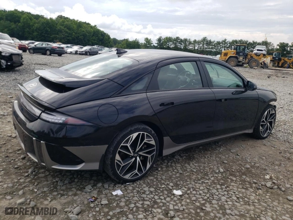 2023 Hyundai IONIQ 6 Preferred with VIN KMHM34AC6PA046196, listed as a Copart auction lot 64205874 with 48311 miles and Salvage Title. Bid and sale history available at carsss.com. Image 3.