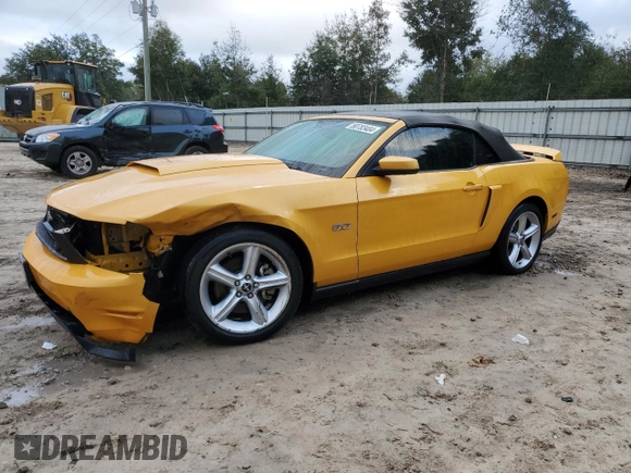 2011 Ford Mustang GT with VIN 1ZVBP8FF5B5165320, listed as a Copart auction lot 80783404 with 91,238 mi miles and Salvage Title. Bid and sale history available at DreamBid. Image 1.