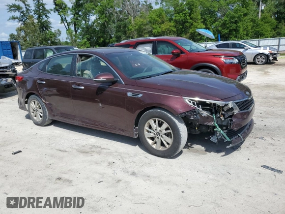 2018 Kia Optima LX with VIN 5XXGT4L31JG212456, listed as a Copart auction lot 48564755 with 175,341 mi miles and Salvage Title. Bid and sale history available at DreamBid. Image 4.