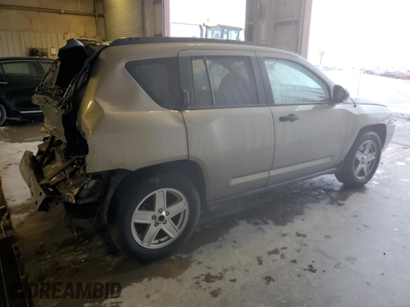 2007 Jeep Compass Sport with VIN 1J8FT47W17D118637, listed as a Copart auction lot 44781105 with 118,391 mi miles and Salvage Title. Bid and sale history available at carsss.com. Image 3.
