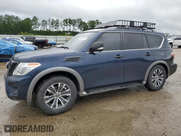 2020 Nissan Armada SL with VIN JN8AY2ND0LX017322, listed as a Copart auction lot 65927154 with 96,795 mi miles and Salvage Title. Bid and sale history available at carsss.com. Image 1.