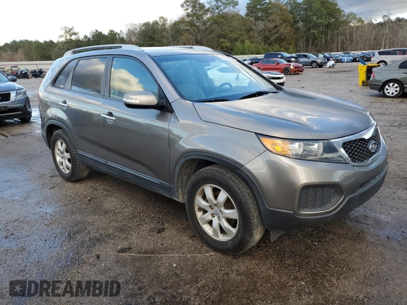 2013 Kia Sorento LX with VIN 5XYKT4A27DG369154, listed as a Copart auction lot 41340805 with 201,305 mi miles and Clean Title. Bid and sale history available at carsss.com. Image 4.