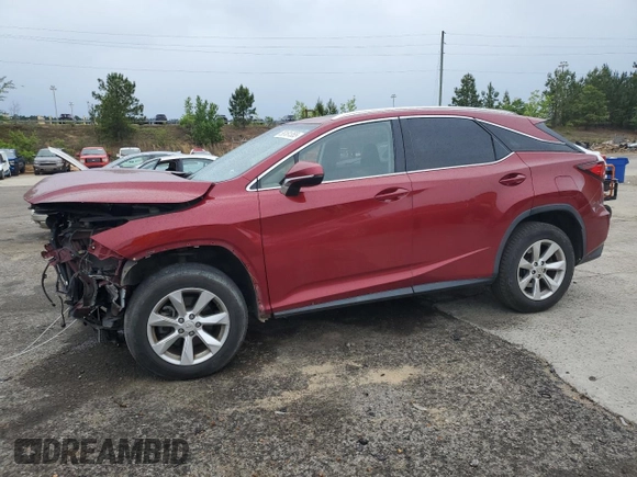 2016 Lexus RX 350 z VIN JTJBZMCA9G2001394, wystawiony jako Copart lot #56181355 z przebiegiem 106 161 mil mil oraz Szkoda całkowita • Salvage title. Historia ofert i sprzedaży dostępna na DreamBid. Obrazek 1.