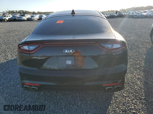 2019 Kia Stinger GT1 with VIN KNAE45LCXK6051385, listed as a Copart auction lot 76497764 with 78,129 mi miles and Non Repairable. Bid and sale history available at DreamBid. Image 6.