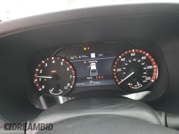 2023 Nissan Frontier SV with VIN 1N6ED1EJ1PN645834, listed as a Copart auction lot 45502255 with 15,619 mi miles and Salvage title. Bid and sale history available at DreamBid. Image 9.