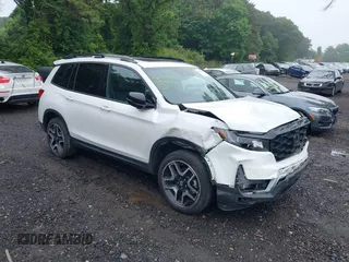 2023 Honda Passport Elite with VIN 5FNYF8H02PB017639, listed as a IAAI auction lot 42520347 with 89 mi miles and . Bid and sale history available at DreamBid. Image 1.