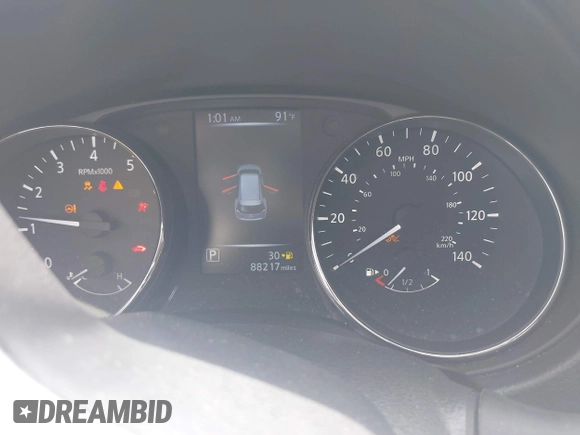 2017 Nissan Rogue SV with VIN KNMAT2MV2HP599368, listed as a IAAI auction lot 42006387 with 88,217 mi miles. Bid and sale history available at carsss.com. Image 7.