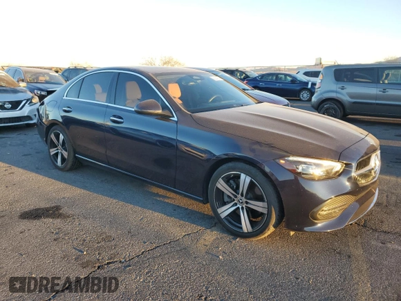 2022 Mercedes-Benz C 300 with VIN W1KAF4GB3NR038400, listed as a Copart auction lot 89340215 with 29,598 mi miles and Salvage Title. Bid and sale history available at DreamBid. Image 4.