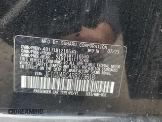 2024 Subaru Impreza with VIN JF1GUABC4R8279618, listed as a Copart auction lot 53893225 with 24,298 mi miles and Salvage Title. Bid and sale history available at carsss.com. Image 12.
