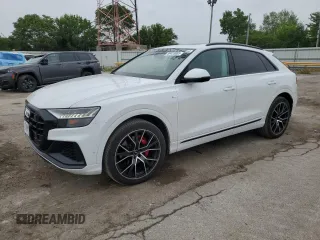 2019 Audi Q8 Prestige z VIN WA1FVAF15KD033597, wystawiony jako Copart lot #59423085 z przebiegiem 85 951 mil mil oraz Czysty tytuł • Clean title. Historia ofert i sprzedaży dostępna na DreamBid. Obrazek 1.
