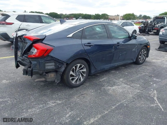2017 Honda Civic Sedan EX with VIN 19XFC2F70HE020219, listed as a IAAI auction lot 40911894 with 85,538 mi miles. Bid and sale history available at carsss.com. Image 4.