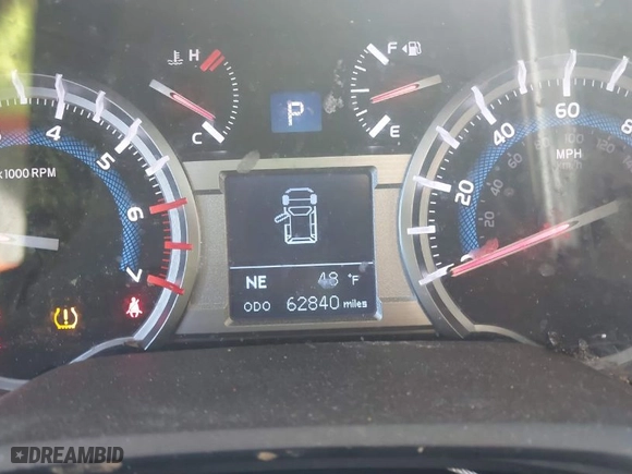 2014 Toyota 4Runner SR5 with VIN JTEZU5JRXE5080192, listed as a IAAI auction lot 41410603 with 62,840 mi miles. Bid and sale history available at carsss.com. Image 15.