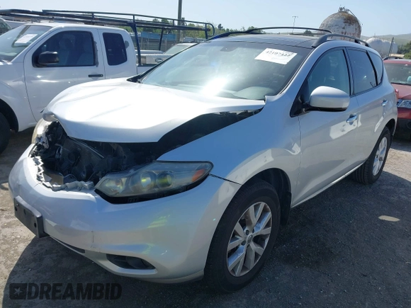 2012 Nissan Murano S with VIN JN8AZ1MU6CW116872, listed as a IAAI auction lot 42107422 with 114,601 mi miles and . Bid and sale history available at DreamBid. Image 2.