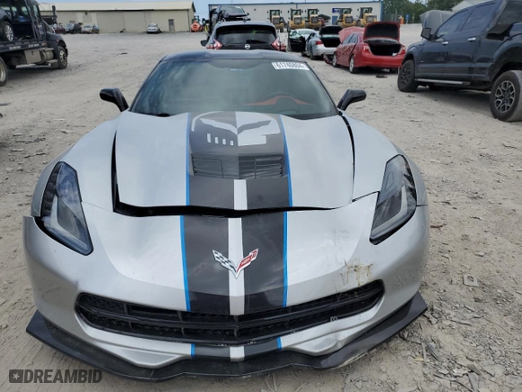 2014 Chevrolet Corvette Stingray Z51 3LT with VIN 1G1YL2D73E5105308, listed as a Copart auction lot 61740804 with 22,886 mi miles and Salvage Title. Bid and sale history available at carsss.com. Image 5.