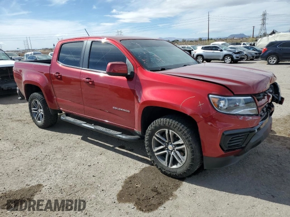 2021 Chevrolet Colorado 2WD Work Truck with VIN 1GCGSBEA3M1275299, listed as a Copart auction lot 45206925 with 50,225 mi miles and Salvage title. Bid and sale history available at DreamBid. Image 4.