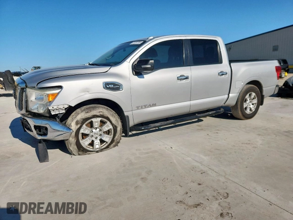 2017 Nissan Titan SV with VIN 1N6AA1EKXHN522857, listed as a Copart auction lot 61134785 with 168,380 mi miles and Salvage title. Bid and sale history available at DreamBid. Image 1.