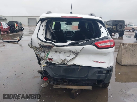 2015 Jeep Cherokee Trailhawk with VIN 1C4PJMBB1FW630519, listed as a IAAI auction lot 41605466 with 219,390 mi miles and . Bid and sale history available at carsss.com. Image 17.