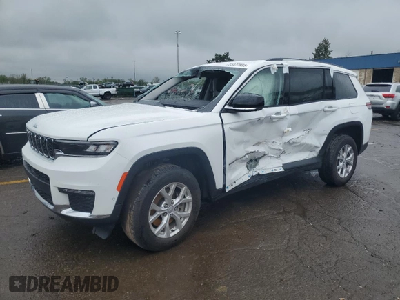 2023 Jeep Grand Cherokee Limited z VIN 1C4RJKBG4P8843060, wystawiony jako Copart lot #55477985 z przebiegiem Nie podano mil oraz Nie do naprawy • Non repairable. Historia ofert i sprzedaży dostępna na DreamBid. Obrazek 1.