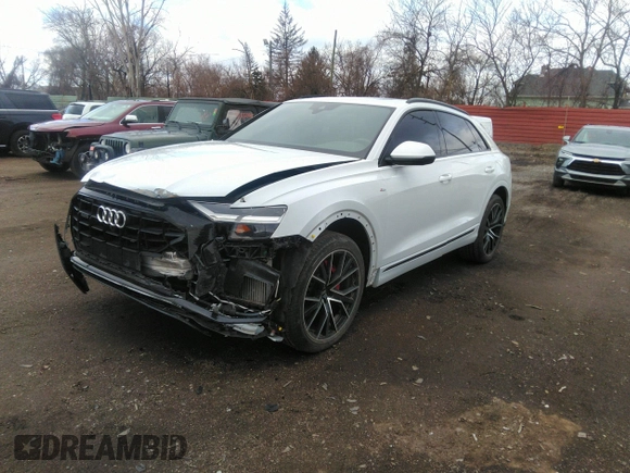 2021 Audi Q8 Premium Plus with VIN WA1EVAF11MD005634, listed as a IAAI auction lot 41919643 with 36,392 mi miles. Bid and sale history available at carsss.com. Image 19.