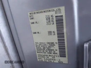 2011 Nissan Maxima SV z VIN 1N4AA5APXBC865253, wystawiony jako IAAI lot #41914882 z przebiegiem 132 510 mil mil oraz . Historia ofert i sprzedaży dostępna na DreamBid. Obrazek 9.